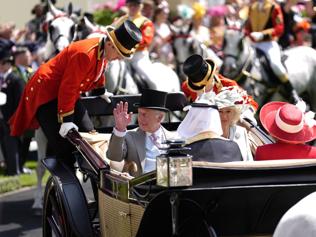 King and Queen recall ‘thrill’ of Royal Ascot winner as they arrive at meet