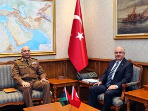 Libyan chief of general Staff General Mohamed Ali Ahmed El Haddad during talks in Ankara, Turkey, on Tuesday