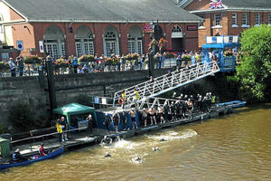 Supporting image for story: Swimmers dive in for Shrewsbury river challenge