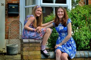 Ange Barre and Jessica Barre, aged 9, who is a young carer for her mom