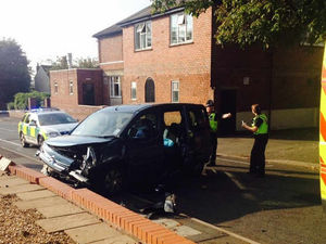 Supporting image for story: Elderly woman injured after car hits wall