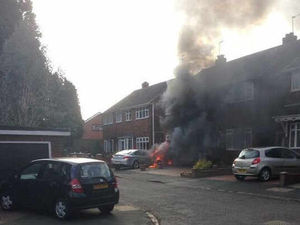 Supporting image for story: Ferocious car fire in Tipton