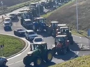 Supporting image for story: Protesting farmers 'fed up with being trodden on'