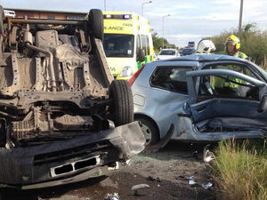 Supporting image for story: Rush hour delays after van overturns in Staffordshire smash