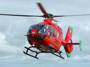 Supporting image for story: Driver airlifted to hospital after Mid Wales crash