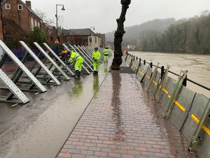 The Ironbridge flood barriers. Pic: Environment Agency.