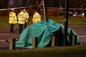 Police at the scene of the crash. Photo: SnapperSK