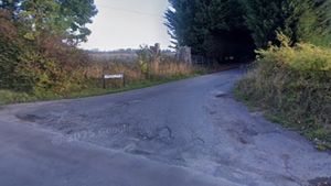 The development at Lubstree Park near Donnington is reached via a private road. Picture: Google Maps