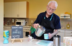 Graham Riley, who has been volunteering for the hospice since he retired in 1997, says he feels "humbled" when he sees the people helped there