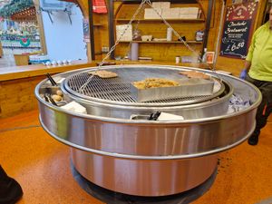 Plenty of hot and sizzling sausages were on offer