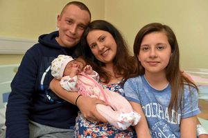 Agnieszka Hebdynski with husband Mariusz and daughter Amelia