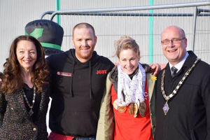 Councillor Joyce Barrow, Jody Wilson, Thea Wilson, Councillor John Price
