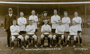 An original 1920 Wolves postcard