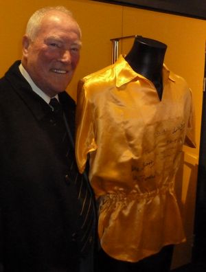 The great Ron Flowers with one of the satin gold shirts