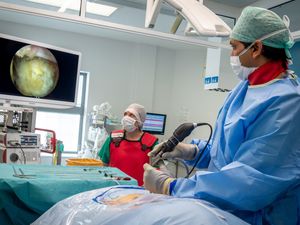 Supporting image for story: Keyhole surgery equipment boost with £110,000 donation at Oswestry orthopaedic hospital 