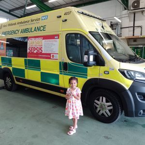 Shelby, 6, was given a tour of an ambulance. Picture: WMAS