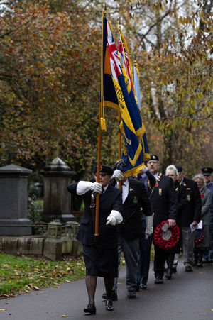 The Armistice Day service at Newport Cemetery. Picture: Euan Manning Photography