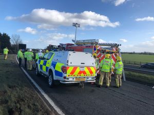 Supporting image for story: Chemical spill closes A41 after crash near Market Drayton 