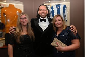BUSINESS COPYRIGHT NATIONAL WORLD TIM STURGESS 13/11/24.  Ladder for the Black Country  Apprentice Awards 2024 .The Richardson Suite at West Bromwich Football Club. Pictured, Wolverhampton university, Lianne Sealey, Adam Vasco and Jenny Connor.