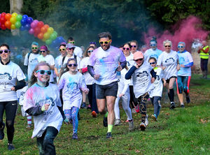 Around 750 people took part in the Lingen Davies Colour Run.