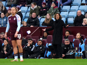 Aston Villa manager Natalia Arroyo during the Barclays Women's Super League match against Manchester United at Villa Park