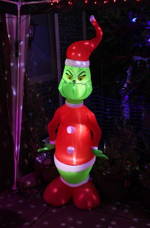 The Grinch makes an appearance at the festive display