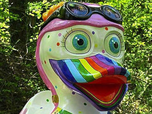 Supporting image for story: Another giant duck damaged on Ironbridge art trail  