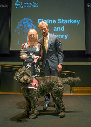 Ben Fogle with Elaine and Henry