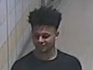 Supporting image for story: Image released in bid to find man after woman has drink thrown at her