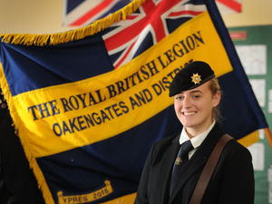 Supporting image for story: Telford girl, 16, becomes one of RBL's youngest standard bearers