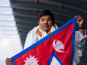 Supporting image for story: Record-setting teenage climber returns to hero’s welcome in Nepal