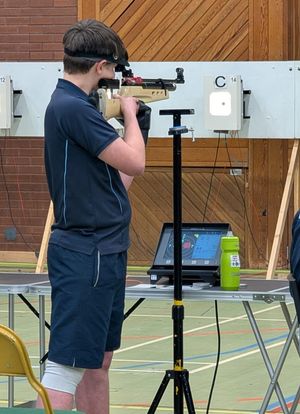 Liam Beardmore, a Year 11 student at Burton Borough School, at the British Shooting Schools Rifle Championships