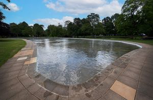 Tettenhall Pool is now full of water - but the public are advised to not enter as it is still undergoing water tests.