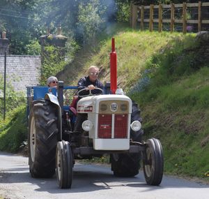 Shropshire visitor, Geoff Rogers with his David Brown 880