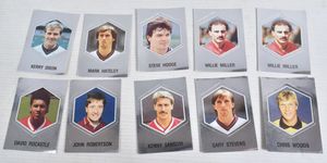 Football stickers were part of the collection