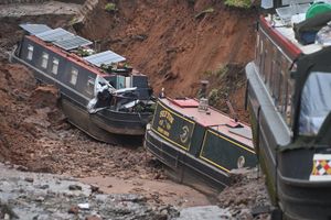 Mr Wood's boat Sefton can be seen in the hole. Photo: Steve Leath