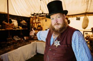 'Honest Jim' Evans looked the part for his traditional displays