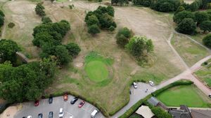 The club sits on the edge of Penn Common and shows a really striking example of the effects of the hot weather