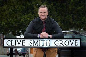 Clive Smith Grove in Hednesford, named after the groom-to-be