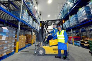 Mrs and Mrs Whittle with worker Lee Brundell
