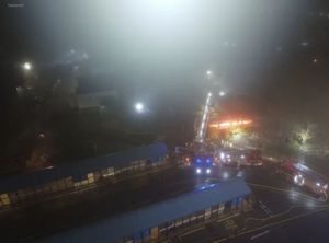 The scene of the fire