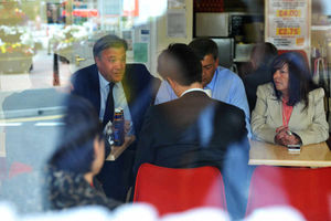 Ed Balls in the Station Cafe