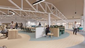 Artist’s impressions of how the new £1.9 million library at Telford College’s Wellington campus will look