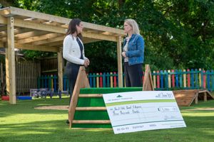 DWH Repesentative Izzi (L) with Hazel Oak Parent Enterprise Rep Anna (R)
