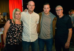 David Lowry from London, right, pictured with family, from left to right, Karena Higgins, Gary Elks and Dean Lowry