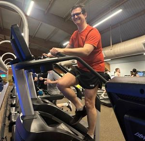 Dr Alvaro Bedoya-Ronga at the gym