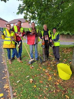 Members of Bridgnorth Running Club helped clear the 10k route.