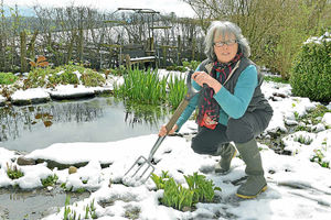 Polly Smith has a job gardening at her home near Newcastle-on-Clun
