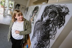 Cath Robertson, a local Jackfield artist, who has treatment-resistant schizophrenia and autism, has her very own art exhibition at Studio 42 based out of the Maws Craft Centre, which is run by Studio manager Simon Rice