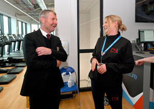 Denis Irwin chats to gym instructor Elizabeth Sant
